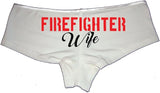 Sexy Girl Rock Firefighter Wife Panties for Women – Cheeky Cotton Booty Shorts, Flirty Low-Rise Lingerie for Wives, Gift Idea