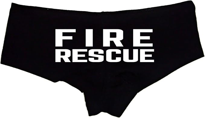 Fire Rescue Sexy Panties for Women – Naughty Firefighter Boyshort Lingerie – Fun Roleplay Underwear Gift