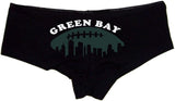 Sexy Girl Rock Green Bay Panties for Women – Cheeky Cotton Booty Shorts, Flirty Low-Rise Lingerie for Sports Fans