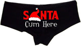 Sexy Girl Rock Santa Cum Here - Christmas Boy Shorts Panties - Booty Shorts