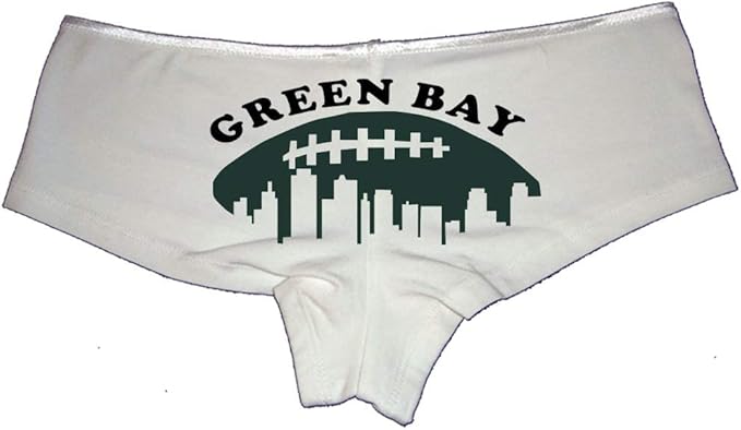 Sexy Girl Rock Green Bay Panties for Women – Cheeky Cotton Booty Shorts, Flirty Low-Rise Lingerie for Sports Fans