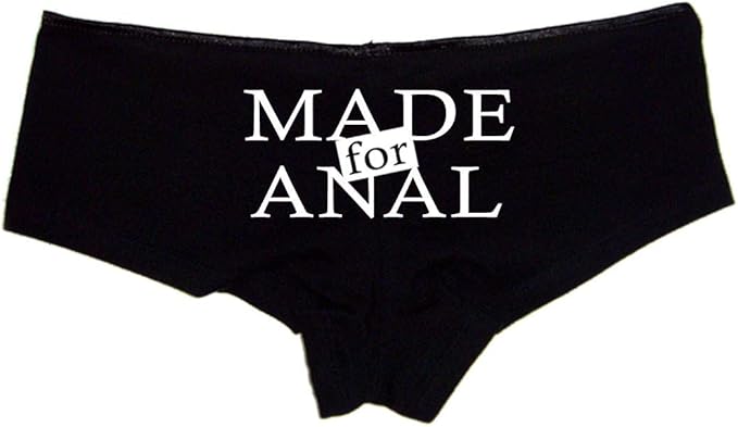 Made for Anal Booty Shorts – Black Cotton Boyshort Panties for Women – Naughty Sexy Gift Lingerie S-3X