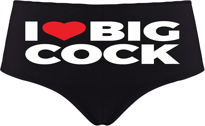 SGR I Love Big Cock Booty Shorts, Premium Cotton, Naughty Panties for Women, Sexy Gifts for Wife