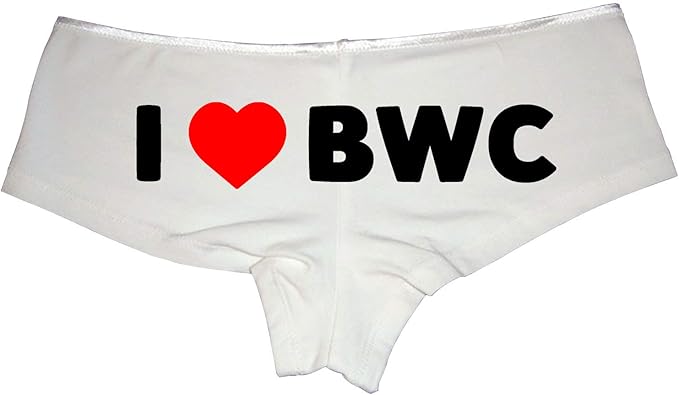 Sexy Girl Rock I Love BWC Panties – Cheeky Low-Rise Cotton Lingerie for Naughty Wife, Hotwife, or Submissive Women