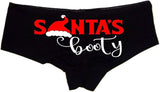 Sexy Girl Rock Santa's Booty - Christmas Boy Shorts Panties - Booty Shorts