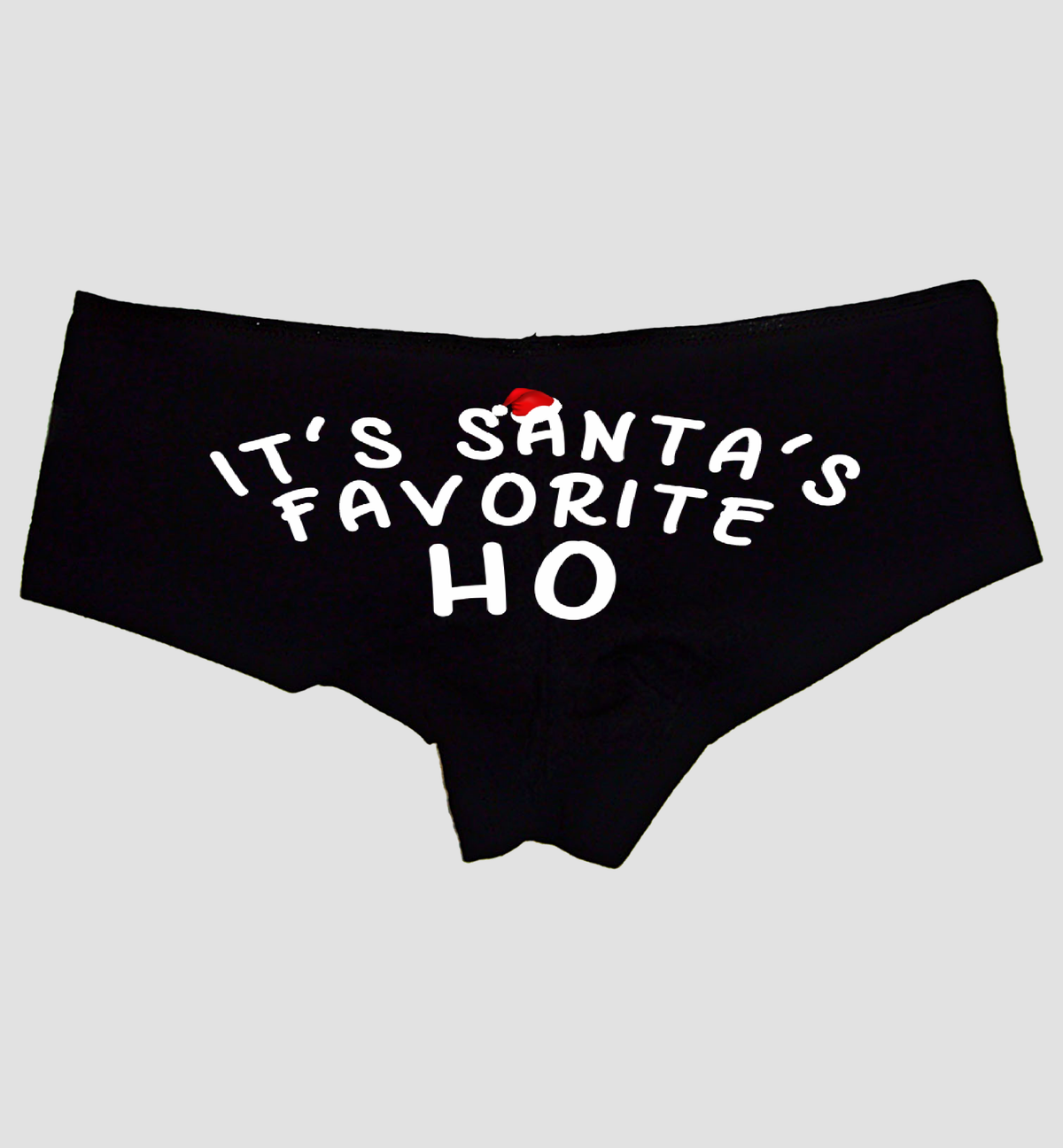 It's Santa's Favorite Ho Booty Shorts Boyshort Cotton Bikini Bottom Sexy Panties