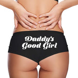 Daddy’s Good Girl Panties—Naughty Cotton Lingerie for Women, Cheeky Low-Rise Boyshorts for Submissive Wives, Gift for Girl