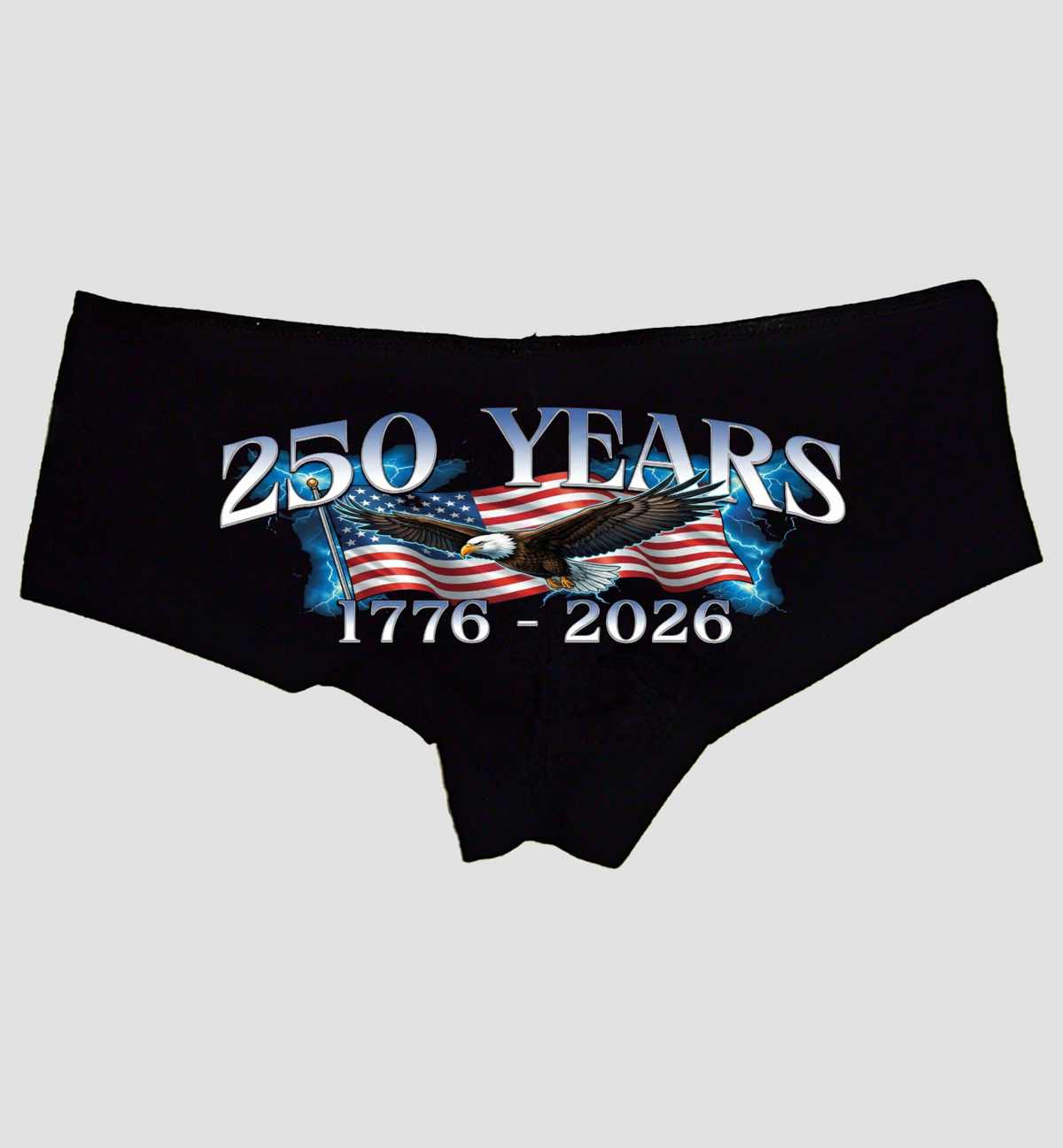 250 Years Eagle Panties for Women – Patriotic Boyshort Lingerie – 4th of July Gift