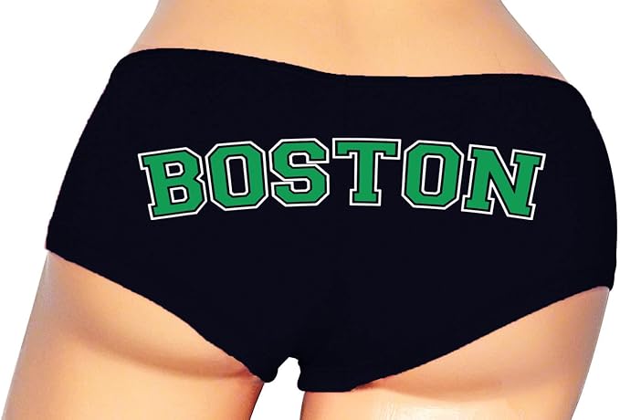 Boston Booty Shorts – Sexy Varsity-Style Panties for Women, Cheeky Cotton Underwear Gift for Girlfriend or Sports Fan S-3X