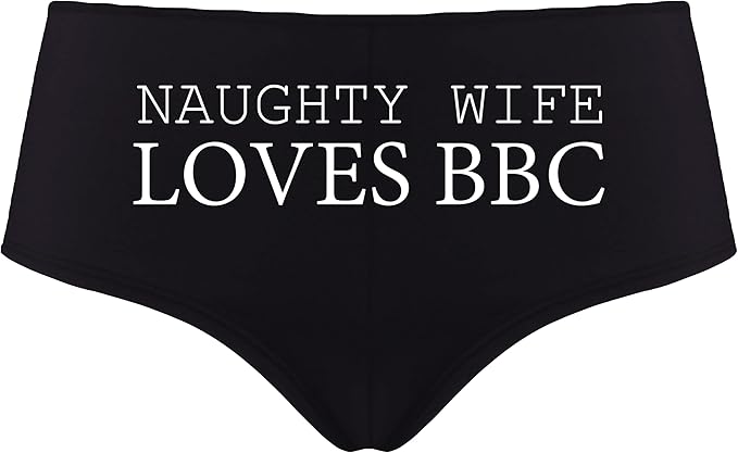 Sexy Girl Rock Naughty Wife Loves BBC Panties – Cheeky Cotton Booty Shorts, Flirty Low-Rise Lingerie for Hotwives, Bold Gift