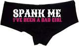 Spank Me I’ve Been a Bad Girl Panties—Naughty Cotton Booty Shorts, Cheeky Low-Rise Lingerie for Submissive Wives