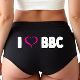 I Love BBC Panties for Women – Naughty Boyshort Lingerie, Cheeky Cotton Underwear, Sexy Gift for Wife or Hotwife