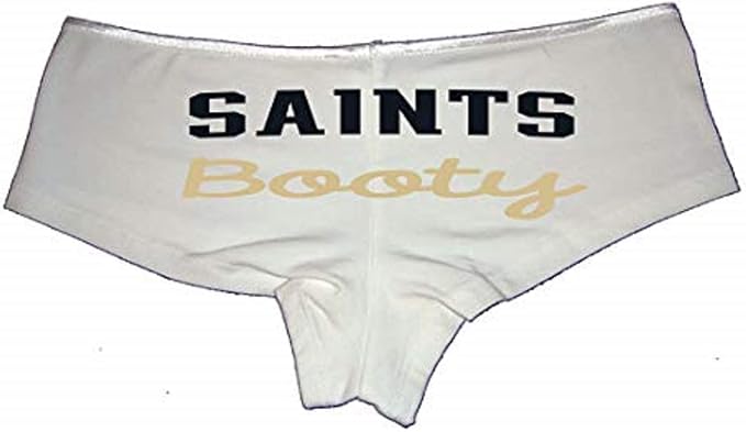Sexy Girl Rock Saints Booty Panties–Cheeky Hipster Cotton Underwear for Women | Flirty Fan Gift | Low-Rise Game Day Lingerie