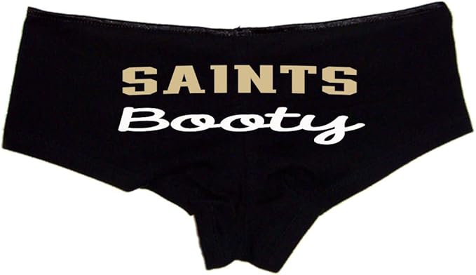 Sexy Girl Rock Saints Booty Panties–Cheeky Hipster Cotton Underwear for Women | Flirty Fan Gift | Low-Rise Game Day Lingerie