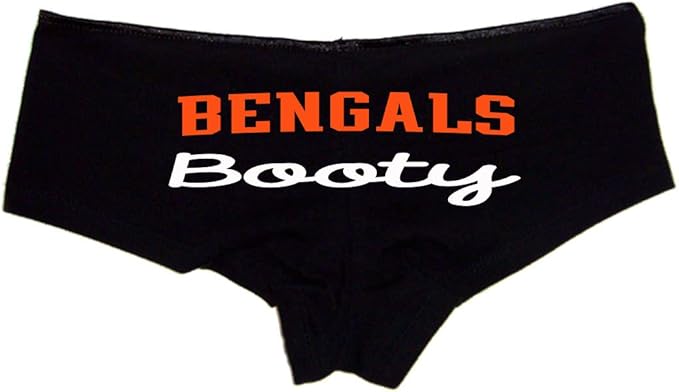 Sexy Girl Rock Bengals Booty Panties for Women–Cheeky Cotton Booty Shorts, Flirty Low-Rise Lingerie for Sports Fans, Fun Gift