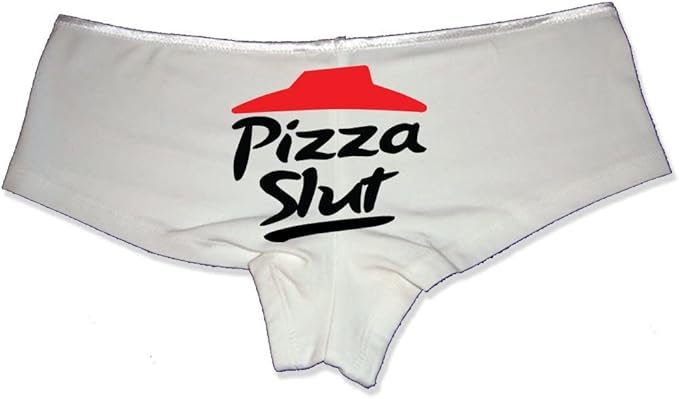 Pizza Slut Panties – Naughty Cotton Boyshorts for Women, Funny Sexy Lingerie Gift S-3X, Cheeky Parody Underwear