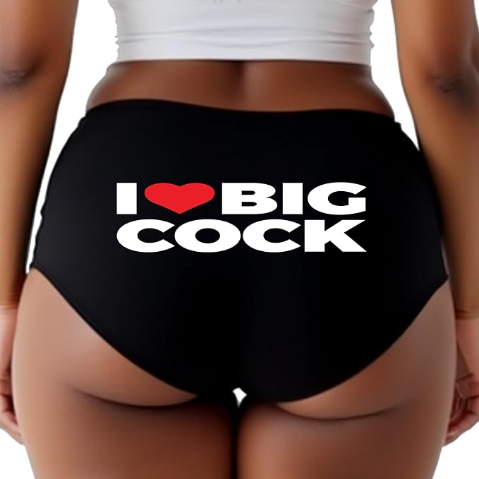 SGR I Love Big Cock Booty Shorts, Premium Cotton, Naughty Panties for Women, Sexy Gifts for Wife