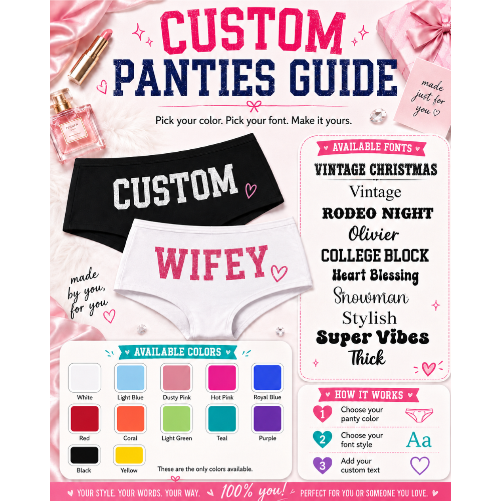 Custom Panties – Add Your Own Text