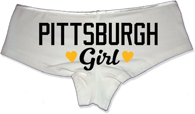 Pittsburgh Girl Panties – Flirty Booty Shorts for Women, Low-Rise Cotton Lingerie with Naughty Sayings, Fun Gift for Wife