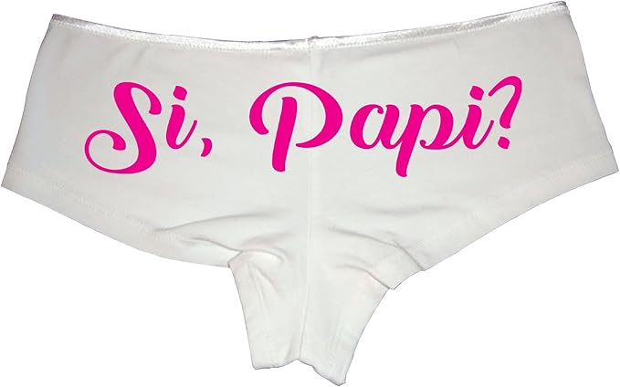 Sí Papi Panties–Spicy Latina Cotton Hipster Underwear for Women | Flirty Submissive Lingerie Gift | Low-Rise Slutty Boyshorts