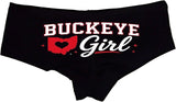 Buckeye Girl Panties – Ohio Girl Boyshort Underwear – State Pride Lingerie for Women – Sexy Flirty Gift Idea