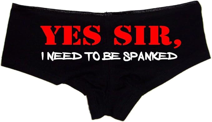 Sexy Girl Rock Spank Me Panties for Women – Naughty Low-Rise Lingerie, Cheeky Cotton Boyshorts Underwear for Wives