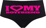 Sexy Girl Rock I Love My Boyfriend Panties – Cheeky Low-Rise Lingerie for Girlfriend or Naughty Wife Gift Idea