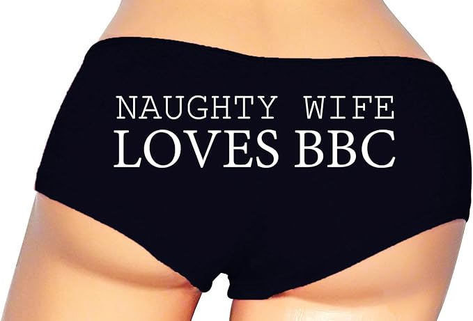 Sexy Girl Rock Naughty Wife Loves BBC Panties – Cheeky Cotton Booty Shorts, Flirty Low-Rise Lingerie for Hotwives, Bold Gift