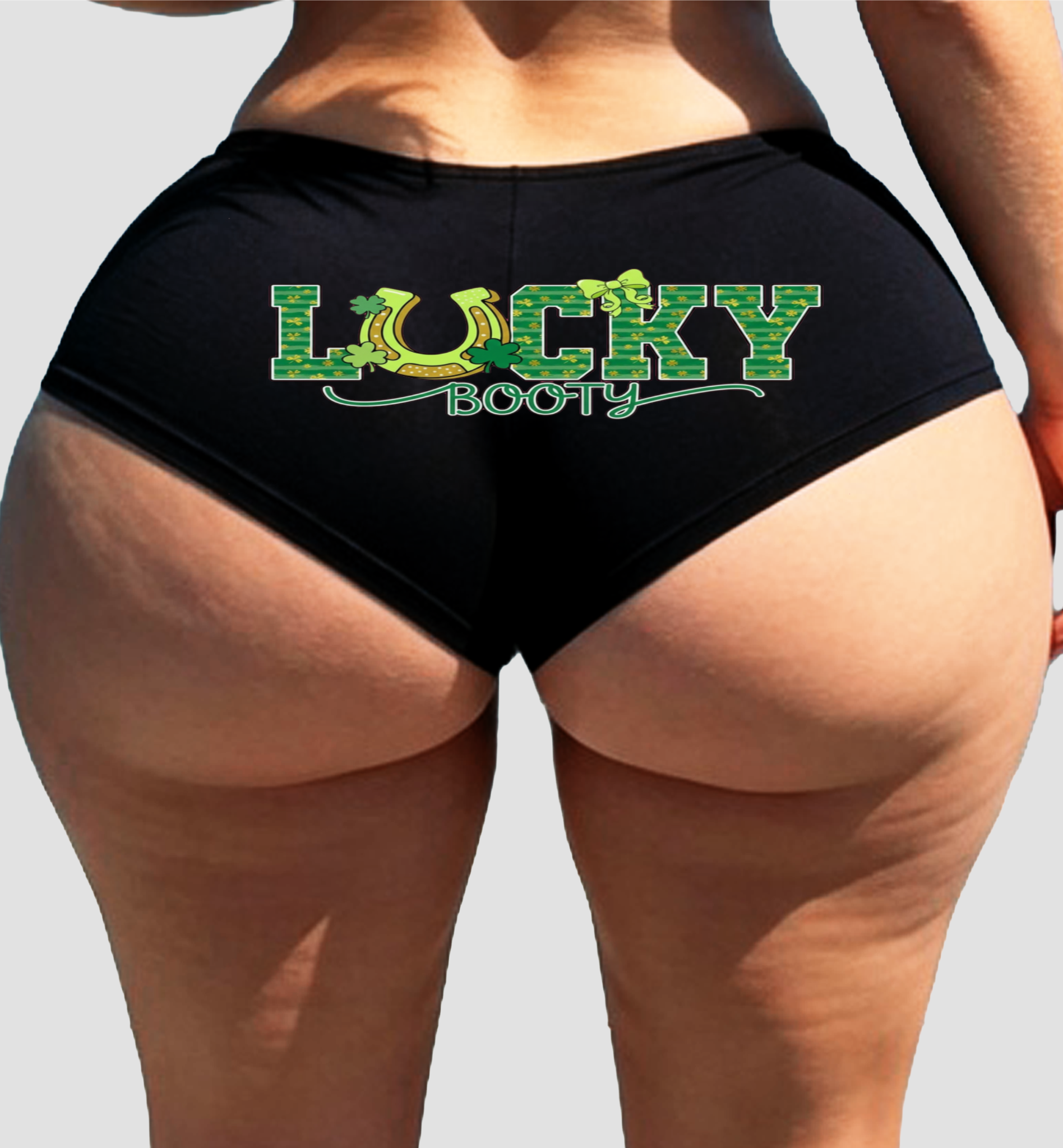 Booty Panties – Women’s Sexy Boyshort Underwear – St. Patrick’s Day Lingerie Gift – Shamrock Design