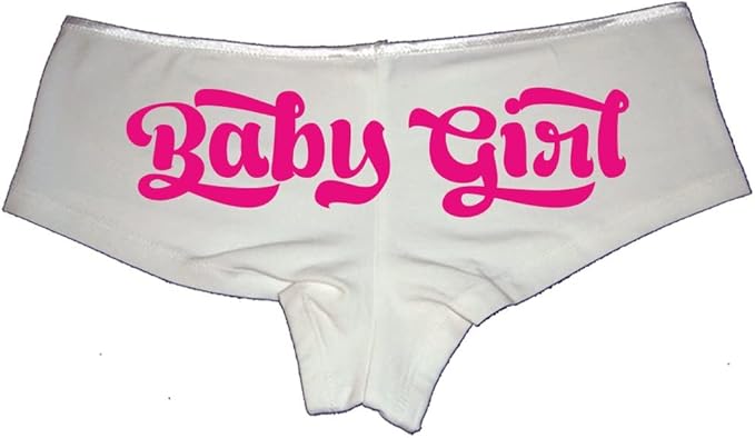 Baby Girl Panties – Cute Flirty Cotton Hipster Underwear for Women | Slutty Submissive Bedroom Lingerie | Low-Rise Brat Style