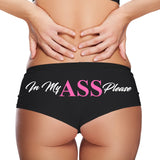 Sexy Girl Rock In My Ass Please Panties for Women – Naughty Cotton Booty Shorts, Low-Rise Flirty Lingerie for Submissive Wives