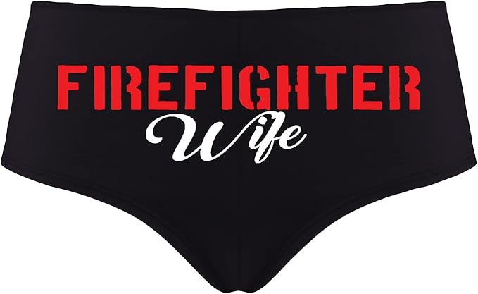 Sexy Girl Rock Firefighter Wife Panties for Women – Cheeky Cotton Booty Shorts, Flirty Low-Rise Lingerie for Wives, Gift Idea