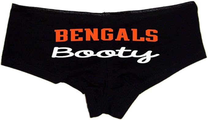 Sexy Girl Rock Bengals Booty Panties for Women–Cheeky Cotton Booty Shorts, Flirty Low-Rise Lingerie for Sports Fans, Fun Gift