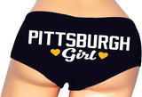Pittsburgh Girl Panties – Flirty Booty Shorts for Women, Low-Rise Cotton Lingerie with Naughty Sayings, Fun Gift for Wife