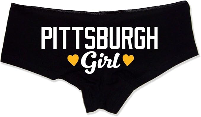 Pittsburgh Girl Panties – Flirty Booty Shorts for Women, Low-Rise Cotton Lingerie with Naughty Sayings, Fun Gift for Wife