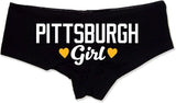 Pittsburgh Girl Panties – Flirty Booty Shorts for Women, Low-Rise Cotton Lingerie with Naughty Sayings, Fun Gift for Wife