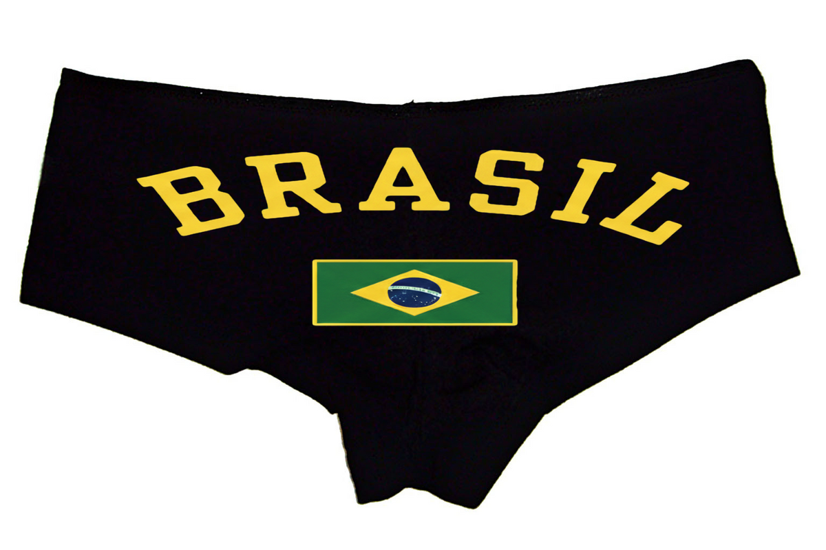 Brasil Panties – Women’s Sexy Boyshort Underwear – Green Yellow Flag Lingerie Gift – Country Pride