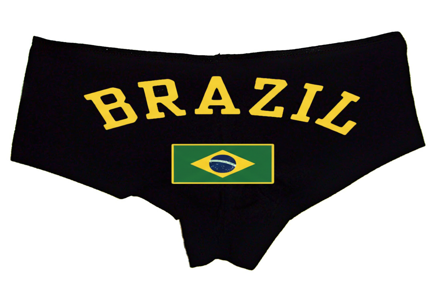 Brazil Panties – Women’s Sexy Boyshort Underwear – Green Yellow Flag Lingerie Gift – Country Pride