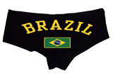 Brazil Panties – Women’s Sexy Boyshort Underwear – Green Yellow Flag Lingerie Gift – Country Pride