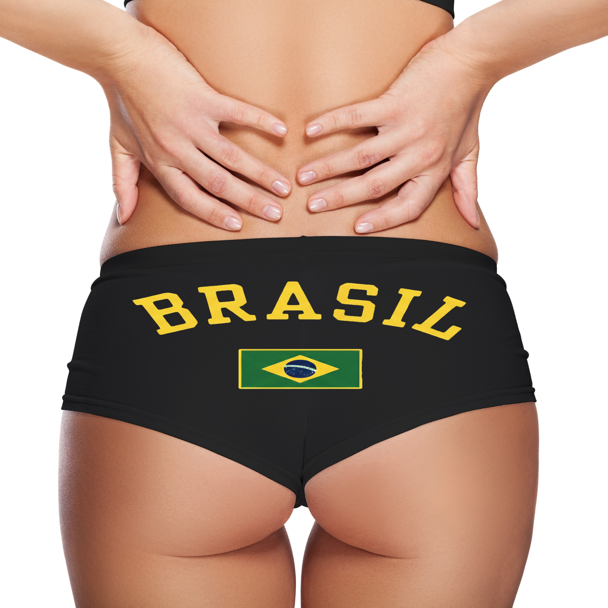 Brasil Panties – Women’s Sexy Boyshort Underwear – Green Yellow Flag Lingerie Gift – Country Pride