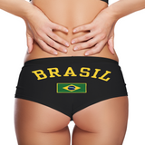 Brasil Panties – Women’s Sexy Boyshort Underwear – Green Yellow Flag Lingerie Gift – Country Pride