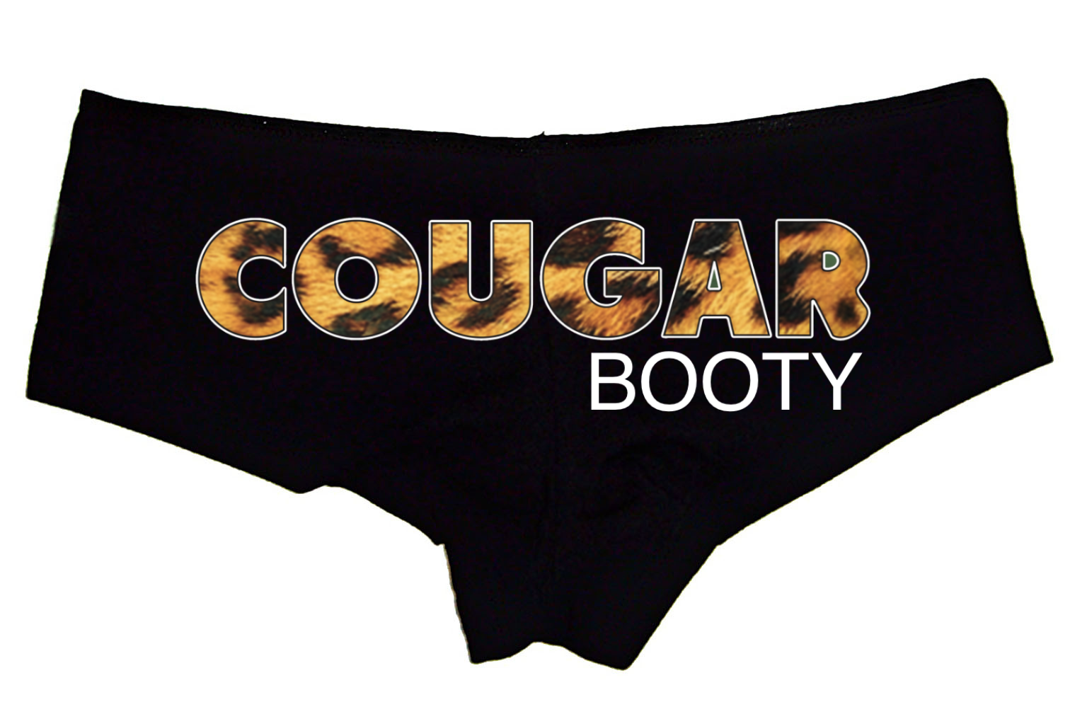 Cougar Booty Panties – Women’s Sexy Boyshort Underwear – Leopard Print Lingerie Gift for Confident Women