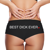 Best Dick Ever Panties – Women’s Sexy Boyshort Underwear – Funny Anniversary Lingerie Gift for Wife or Girlfriend