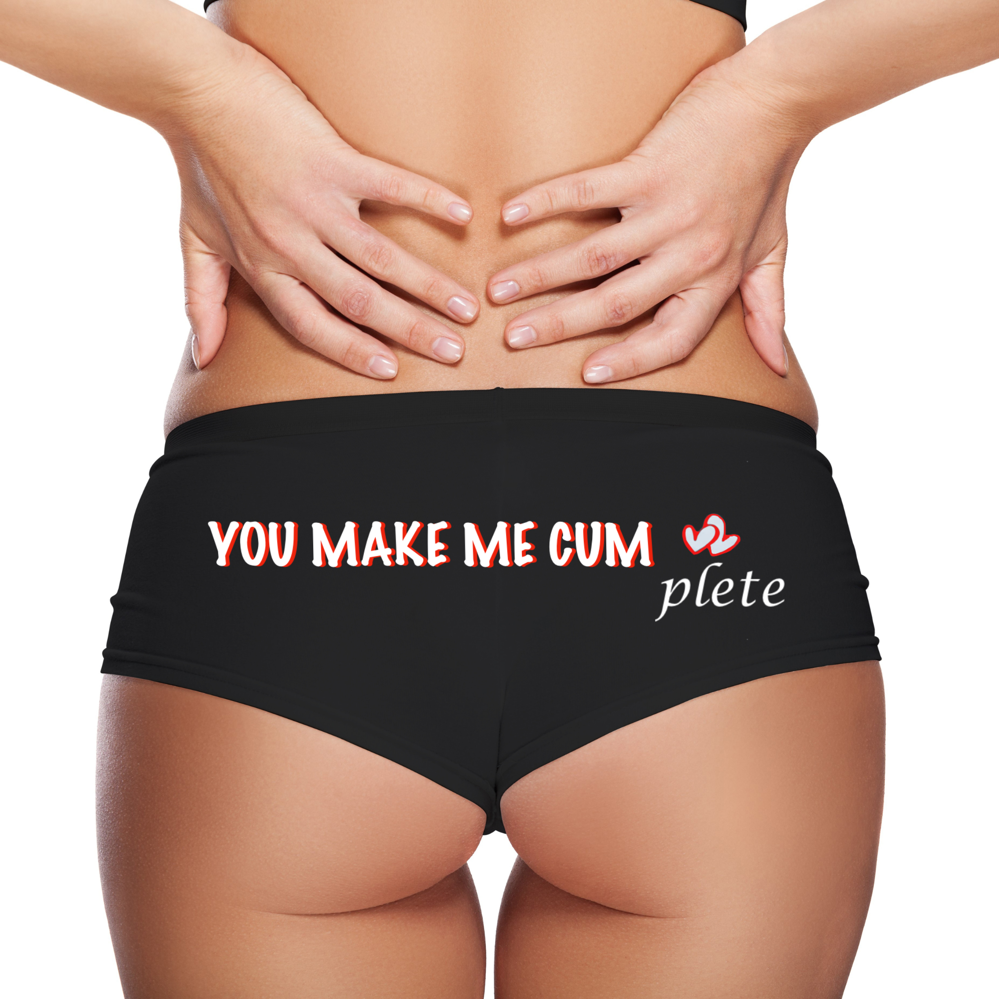 Sexy Girl Rock You Make Me Cumplete Panties – Romantic Women’s Boyshort Underwear – Cute Anniversary