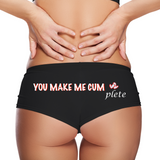 Sexy Girl Rock You Make Me Cumplete Panties – Romantic Women’s Boyshort Underwear – Cute Anniversary