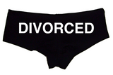 Sexy Girl Rock Divorced Panties – Funny Women’s Boyshort Underwear – Post Breakup Lingerie Gift for Confident Women