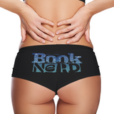 Sexy Girl Rock Book Nerd Panties – Women’s Boyshort Underwear – Funny Gift for Readers, Writers & Literature Lovers