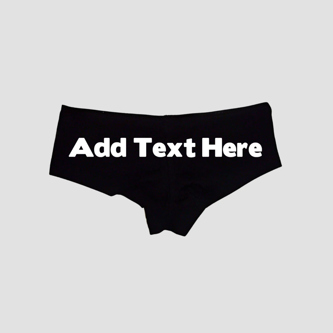 Sexy Girl Rock SGR Customizable Panties for Women – Add Your Own Text and Fonts – Premium Cotton Personalized Underwear