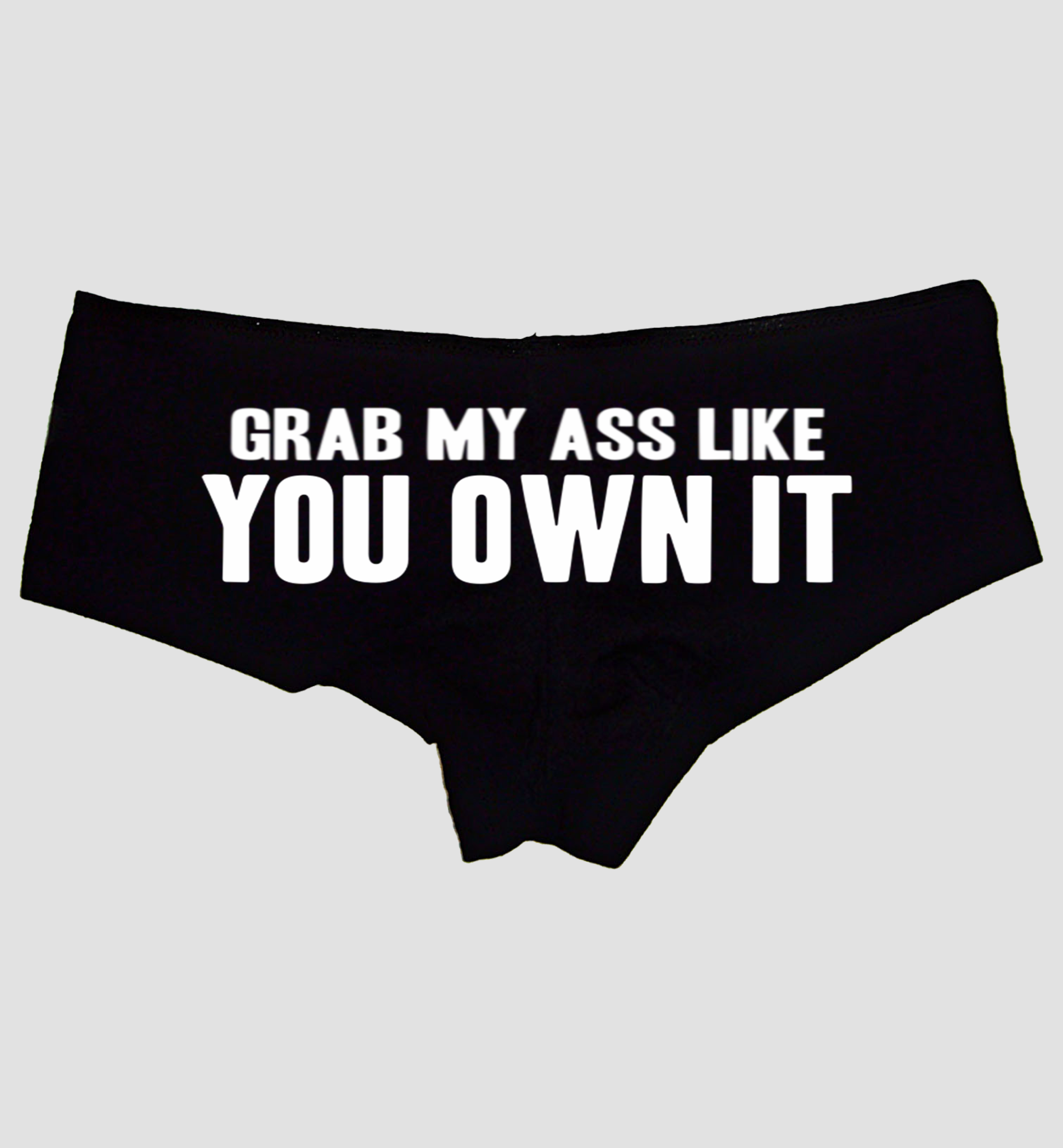 Sexy Girl Rock Grab My Ass Panties – Funny Gift for Wife or Girlfriend Cheeky Cotton Boyshort Underwear