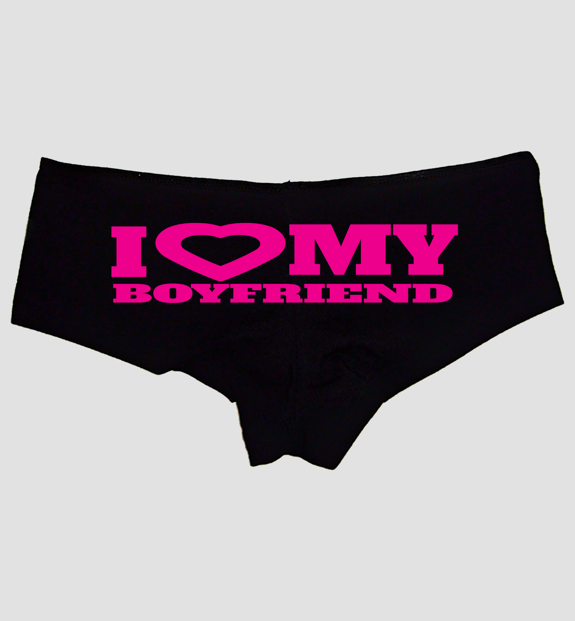 Sexy Girl Rock I Love My Boyfriend Panties – Cheeky Low-Rise Lingerie for Girlfriend or Naughty Wife Gift Idea